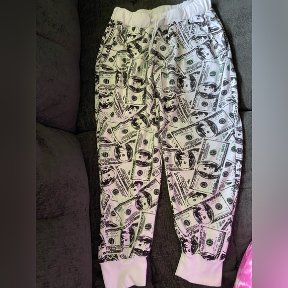 Size L Money print sweatpants - Picture 1 of 2
